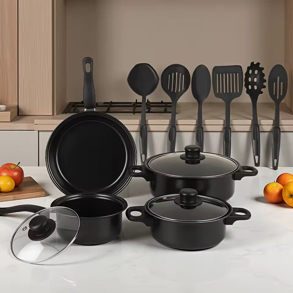 Set de Cocina BlackPro 13 Piezas – Antiadherente Premium