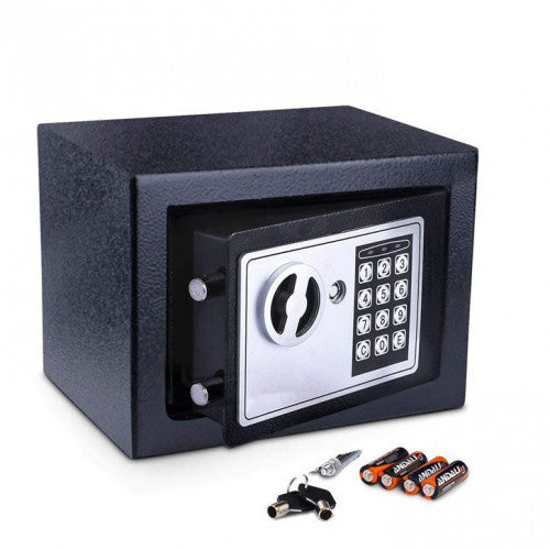 Caja Fuerte Digital Compacta con Teclado y Llave de Seguridad